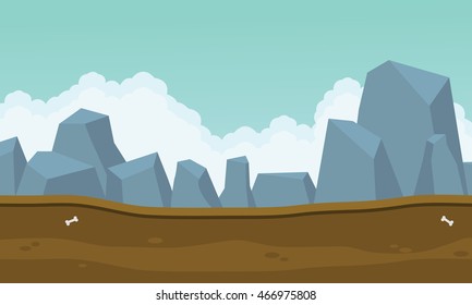 Backgrounds game many big rock vetor art illustration