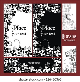 Backgrounds with garden plants