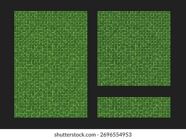 Backgrounds made of green sequins, glitters, sparkles, paillettes. Vector luxury poster with sparkling sequins, glitter gradient dots. Template bright circle mosaic for brochure, flyer, magazine