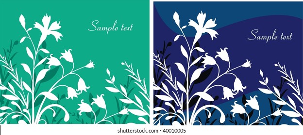Backgrounds with meadow flowers and plants