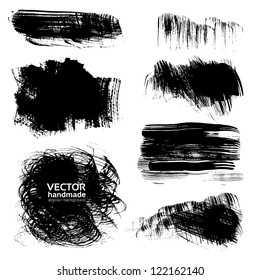 Backgrounds of painted brush strokes of ink paint