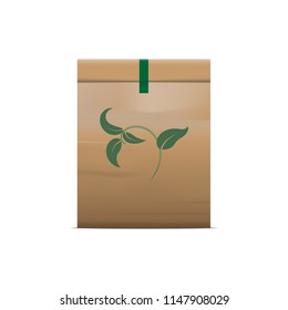 Backgrounds of paper bag Save the world design.