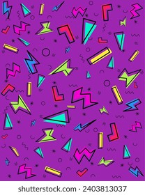 backgrounds pattern memphis, vector 90s, abstract retro risographs, homemade