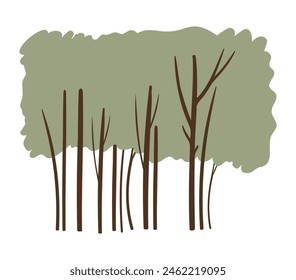 Arrière-plans avec paysages paisibles. Ensemble de cartes avec parc printanier, fleurs de cerisiers, front de mer urbain, forêt, maison de campagne, jardin fleuri et vue sur la montagne. Illustrations vectorielles à plat .