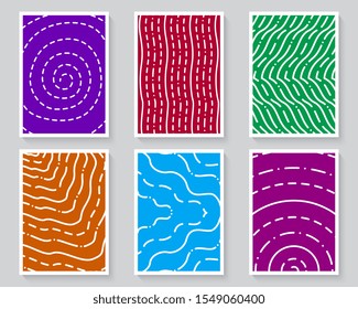 backgrounds set with line pattern. vector illustration