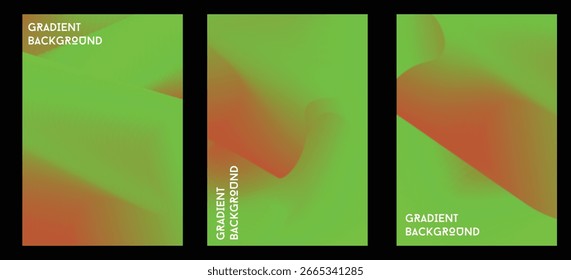 backgrounds set with modern abstract blurred color gradient patterns. Smooth templates collection for brochures, posters, banners, flyers,cards.and design graphic template.