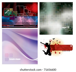 Backgrounds set in vector format