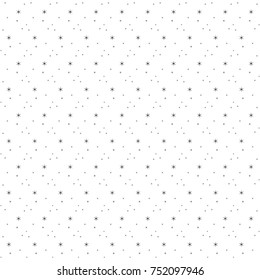 Backgrounds of snowflakes on a white background. Vector seamless pattern with an orderly snowfall. Winter background for decorating New Year, Christmas cards, invitations, websites