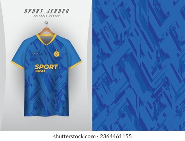 Backgrounds for sports jersey, soccer jerseys, running jerseys, racing jerseys, blue overlapping stripes, yellow arm stripes