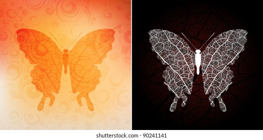 backgrounds with stylized butterflies. Eps10 vector
