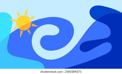 Backgrounds for Summer parties. abstract beaches, summer skies. summertime concept. vector illustration