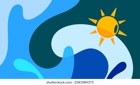 Backgrounds for Summer parties. abstract beaches, summer skies. summertime concept. vector illustration