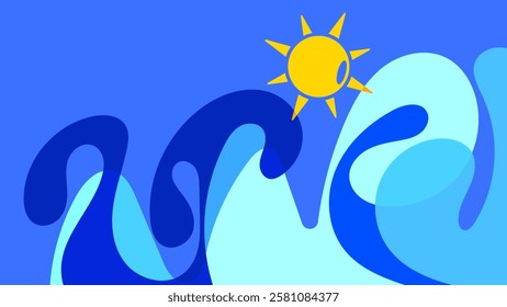 Backgrounds for Summer parties. abstract beaches, summer skies. summertime concept. vector illustration