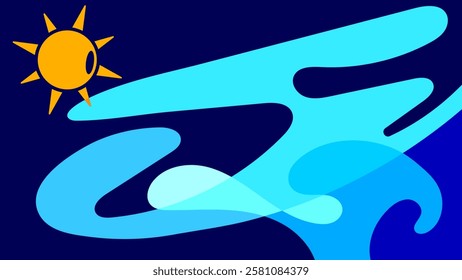 Backgrounds for Summer parties. abstract beaches, summer skies. summertime concept. vector illustration