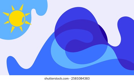 Backgrounds for Summer parties. abstract beaches, summer skies. summertime concept. vector illustration