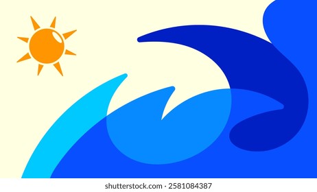 Backgrounds for Summer parties. abstract beaches, summer skies. summertime concept. vector illustration