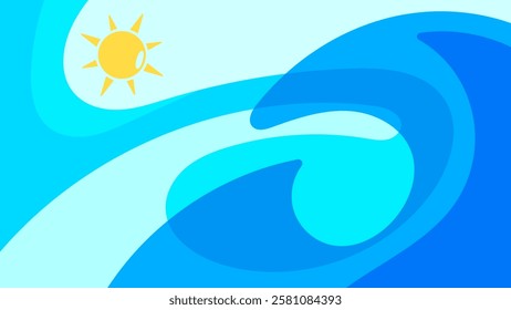 Backgrounds for Summer parties. abstract beaches, summer skies. summertime concept. vector illustration