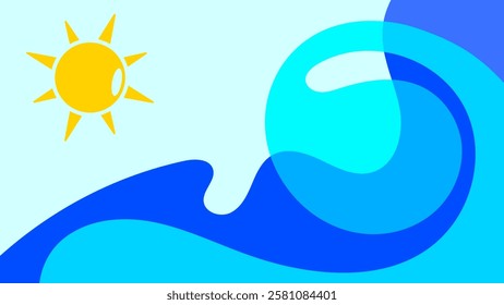 Backgrounds for Summer parties. abstract beaches, summer skies. summertime concept. vector illustration