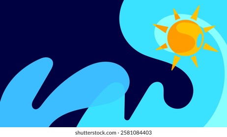 Backgrounds for Summer parties. abstract beaches, summer skies. summertime concept. vector illustration