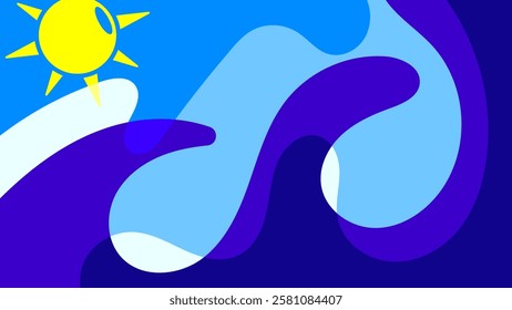 Backgrounds for Summer parties. abstract beaches, summer skies. summertime concept. vector illustration