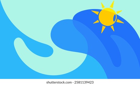 Backgrounds for Summer parties. abstract beaches, summer skies. summertime concept. vector illustration
