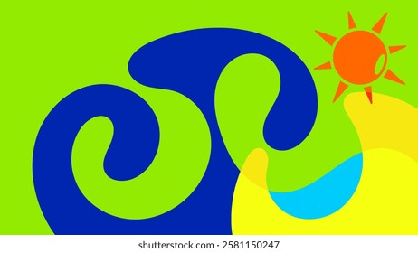 Backgrounds for Summer parties. abstract beaches, summer skies. summertime concept. vector illustration