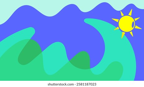 Backgrounds for Summer parties. abstract beaches, summer skies. summertime concept. vector illustration
