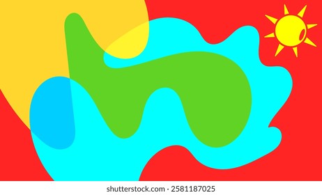 Backgrounds for Summer parties. abstract beaches, summer skies. summertime concept. vector illustration