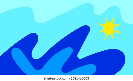 Backgrounds for Summer parties. abstract beaches, summer skies. summertime concept. vector illustration