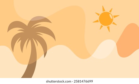 Backgrounds for Summer parties. abstract beaches, summer skies. summertime concept. vector illustration