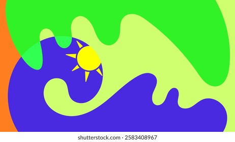 Backgrounds for Summer parties. abstract beaches, summer skies. summertime concept. vector illustration 64