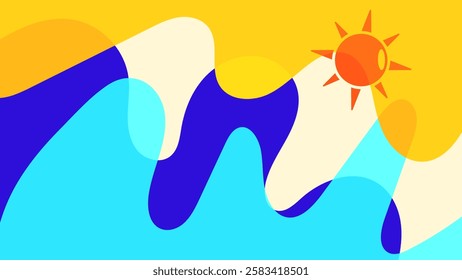 Backgrounds for Summer parties. abstract beaches, summer skies. summertime concept. vector illustration 66