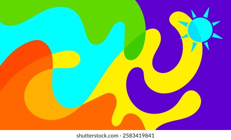 Backgrounds for Summer parties. abstract beaches, summer skies. summertime concept. vector illustration