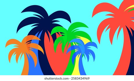 Backgrounds for Summer parties. abstract beaches, summer skies. summertime concept. vector illustration