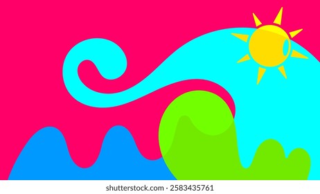 Backgrounds for Summer parties. abstract beaches, summer skies. summertime concept. vector illustration 71