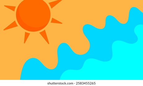 Backgrounds for Summer parties. abstract beaches, summer skies. summertime concept. vector illustration