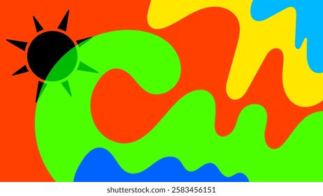 Backgrounds for Summer parties. abstract beaches, summer skies. summertime concept. vector illustration