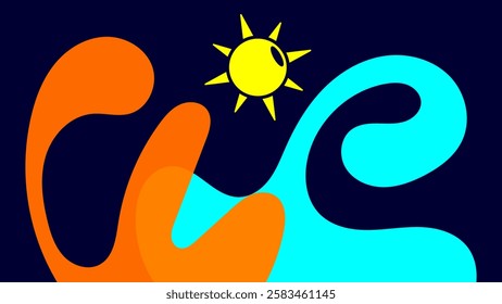 Backgrounds for Summer parties. abstract beaches, summer skies. summertime concept. vector illustration