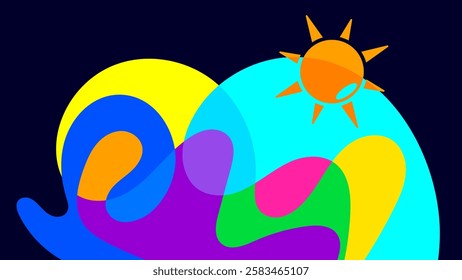 Backgrounds for Summer parties. abstract beaches, summer skies. summertime concept. vector illustration