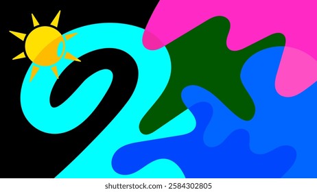 Backgrounds for Summer parties. abstract beaches, summer skies. summertime concept. vector illustration