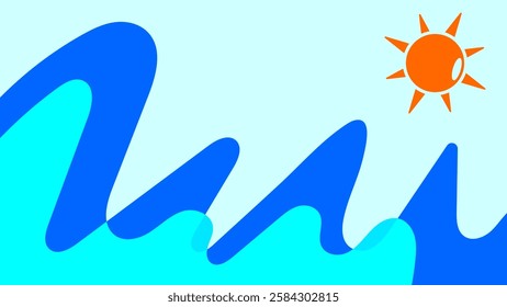 Backgrounds for Summer parties. abstract beaches, summer skies. summertime concept. vector illustration