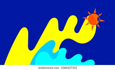 Backgrounds for Summer parties. abstract beaches, summer skies. summertime concept. vector illustration