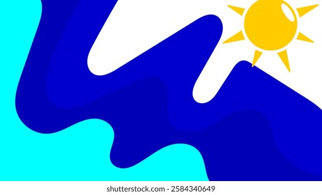 Backgrounds for Summer parties. abstract beaches, summer skies. summertime concept. vector illustration