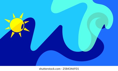 Backgrounds for Summer parties. abstract beaches, summer skies. summertime concept. vector illustration