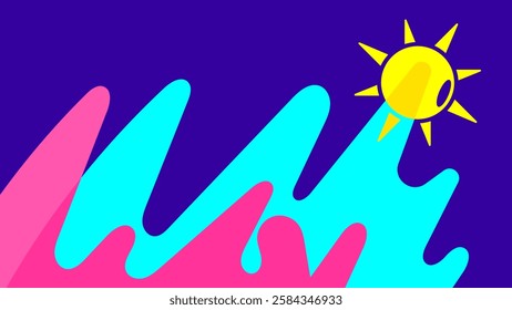 Backgrounds for Summer parties. abstract beaches, summer skies. summertime concept. vector illustration