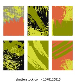 Backgrounds for text. Abstract drawing. Vector set of backgrounds for design of postcards, posters, banners