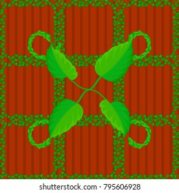 For backgrounds, textiles, wrapping papers, greeting cards. Vector illustration. Romantic seamless pattern with watercolor bouquet of abstract flowers in brown, orange and green colors.