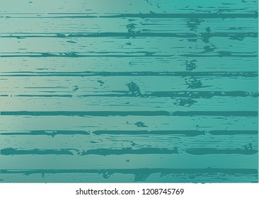 backgrounds and texture concept - old wooden fence painted in blue background