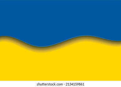backgrounds with Ukraine flag colors paper cut waves.  design layout for business presentations, flyers, posters, prints, decoration, cards, brochure 