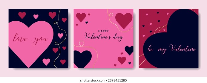 Backgrounds for Valentine's Day. Vector illustrations for greeting cards, online shopping, advertisements. Vector.